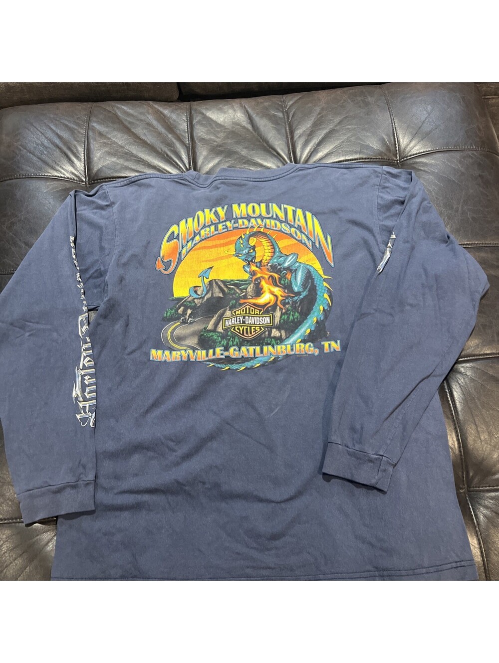 Harley Davidson HD 2005 Smoky Mountain Tennessee Mens Long Sleeve USA Sz XL